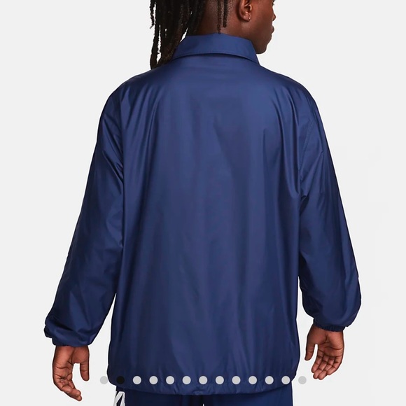 NWT Nike Club Men's Coaches’ Blue Jacket - Picture 2 of 10